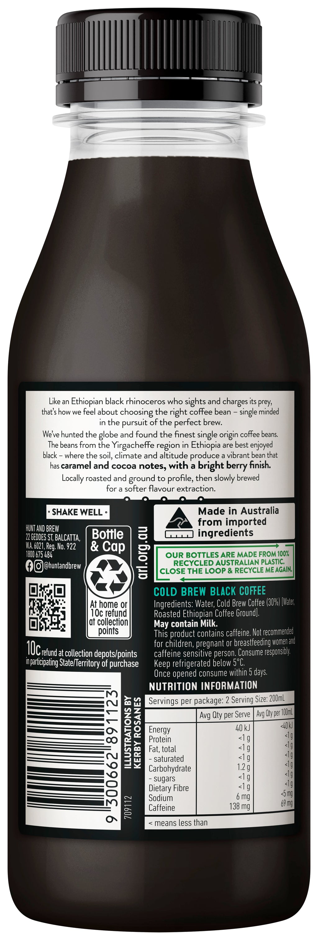 ETHIOPIA BLACK COLD BREW COFFEE 400ml