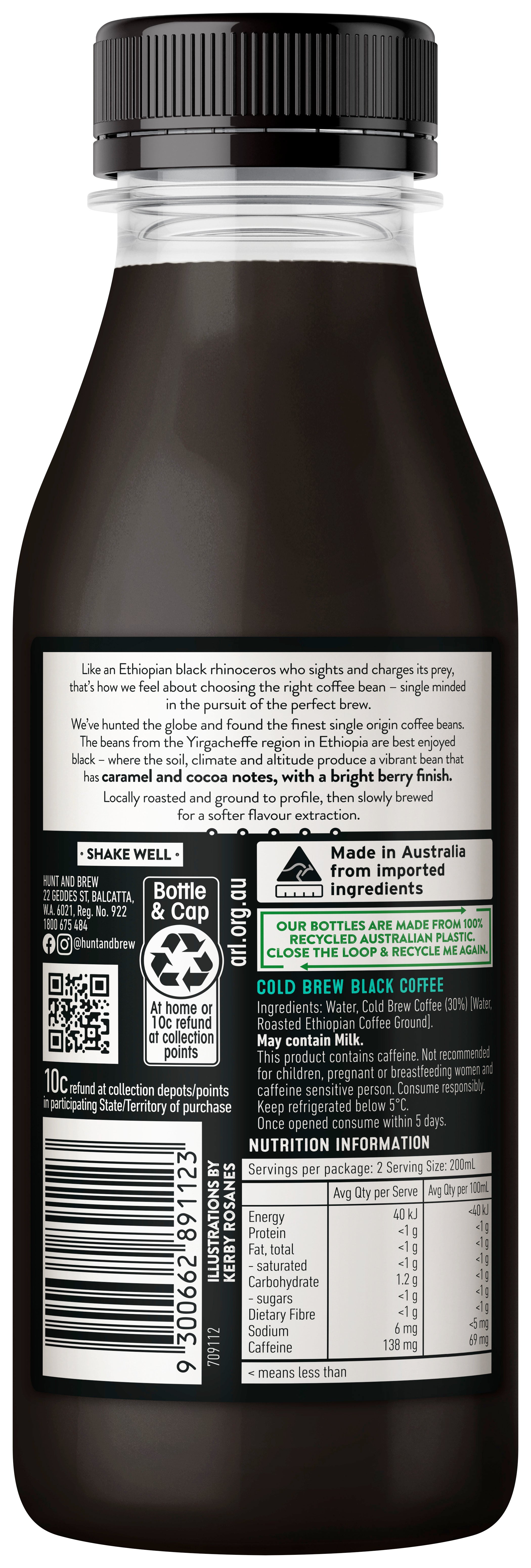 ETHIOPIA BLACK COLD BREW COFFEE 400ml