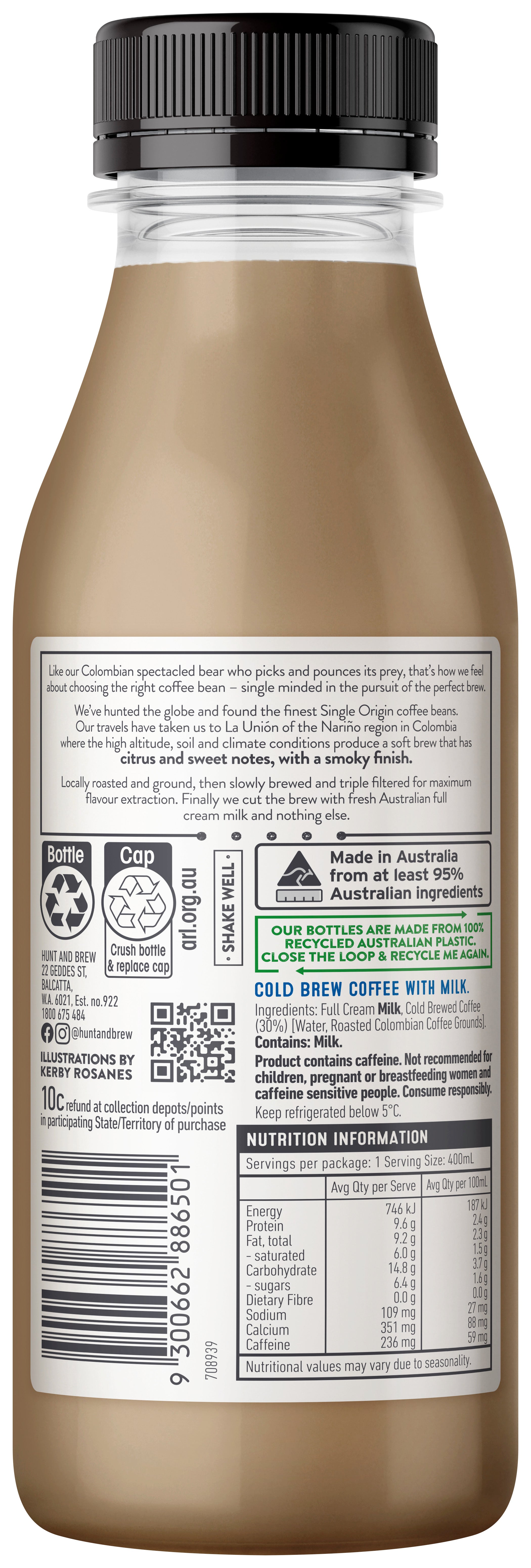 COLOMBIA COLD BREW COFFEE 400ml